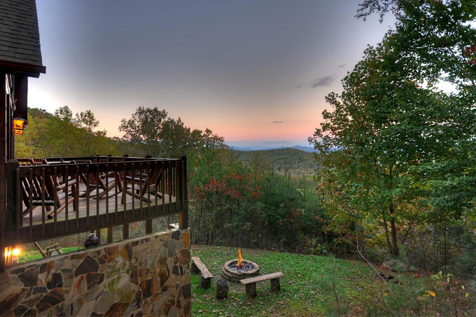 The View Sweeping Mountain Views Gas Fireplace Game Room Hot Tub بلو ريدج المظهر الخارجي الصورة
